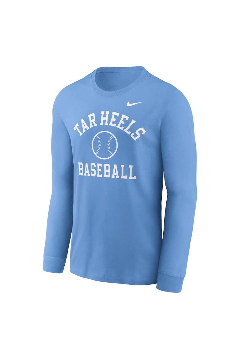 Men's Nike Carolina Blue North Carolina Tar Heels Essential Baseball Arch Long Sleeve T-Shirt, Alternate, color, Light Blue