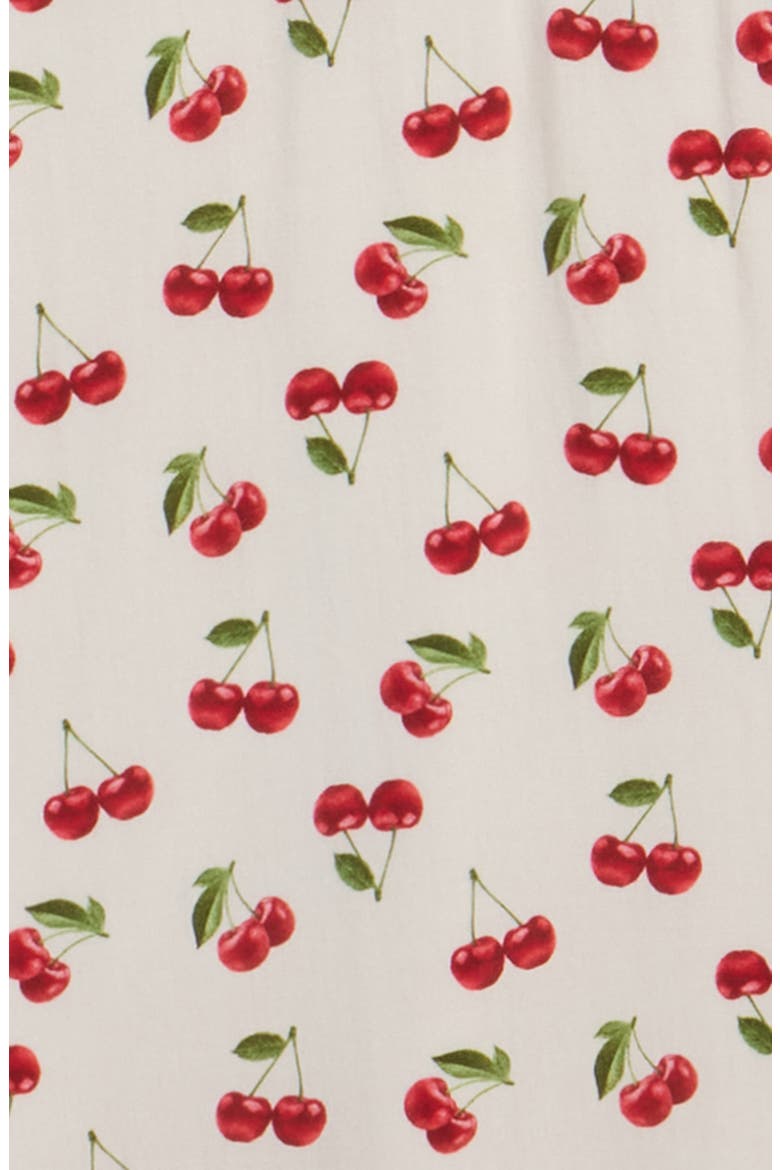 Kids' Cherry Puff Sleeve Dress, Alternate, color, CHERRY PRINT IVORY