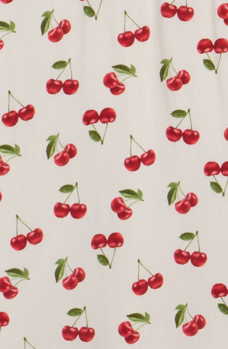 Walking on Sunshine Kids' Cherry Puff Sleeve Dress, Alternate, color, Cherry Print Ivory