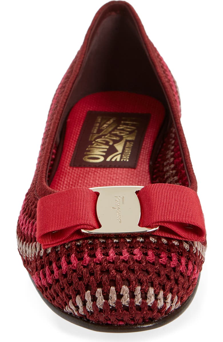 FERRAGAMO Varina Macramé Ballerina Flat, Alternate, color,
