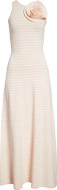 Lela Rose Rose Detail Sleeveless Sweater Dress