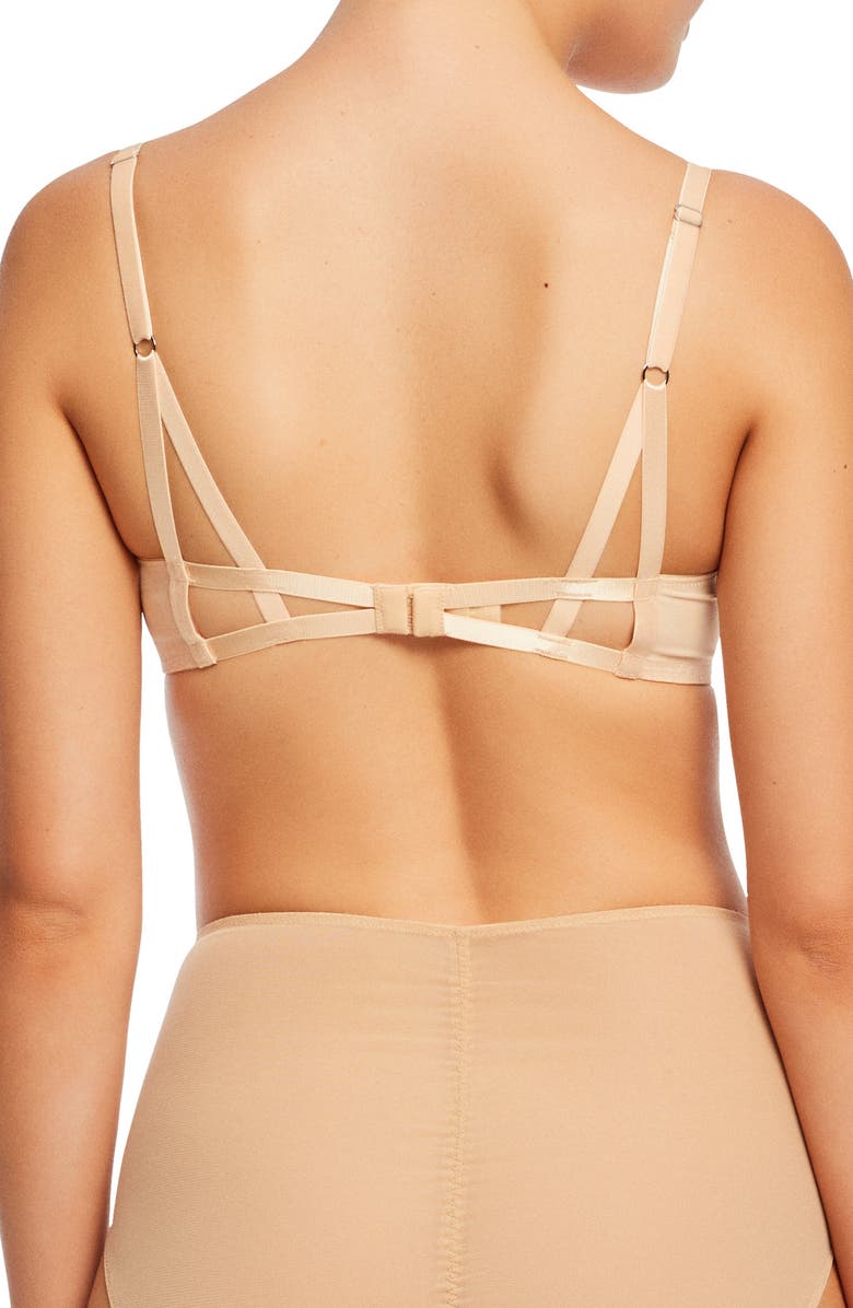 Dita Von Teese Dahlia Balconette Bralette, Alternate, color, Creme Cara