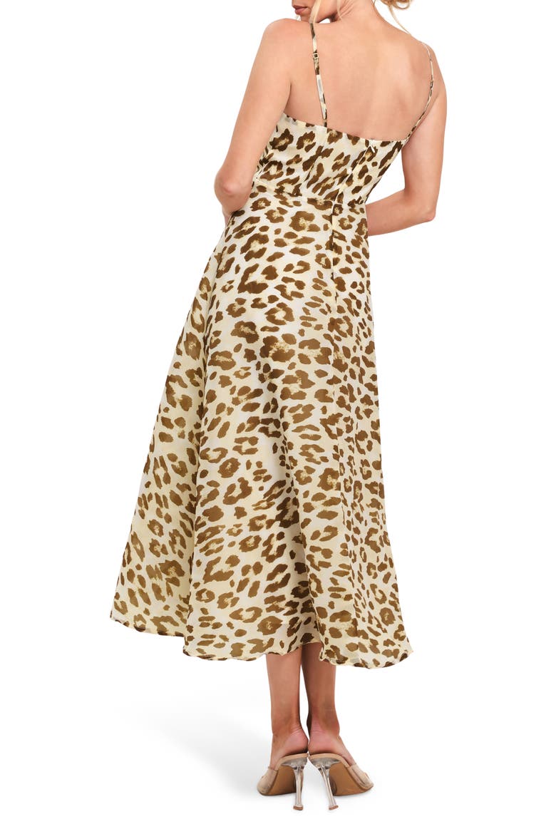 Sleeveless Print Midi Dress, Alternate, color, LEOPARD