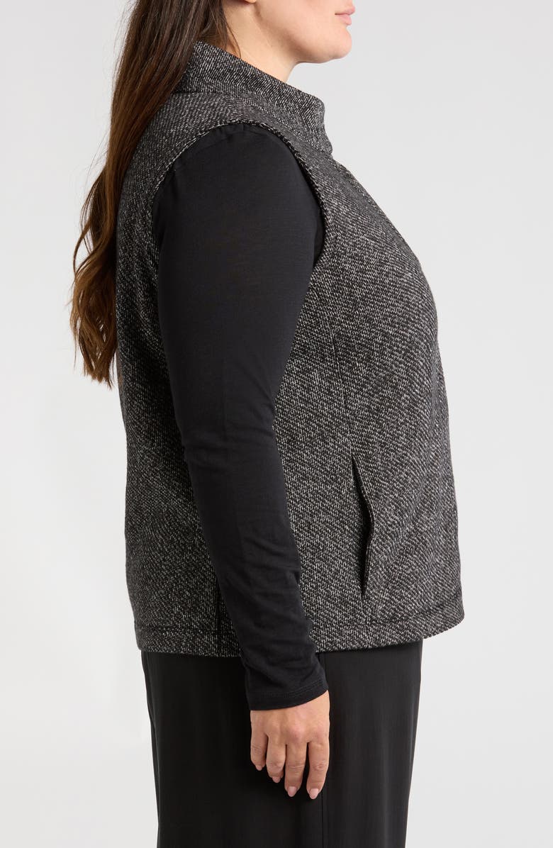 Eileen Fisher Stand Collar Organic Cotton French Terry Vest, Alternate, color, 