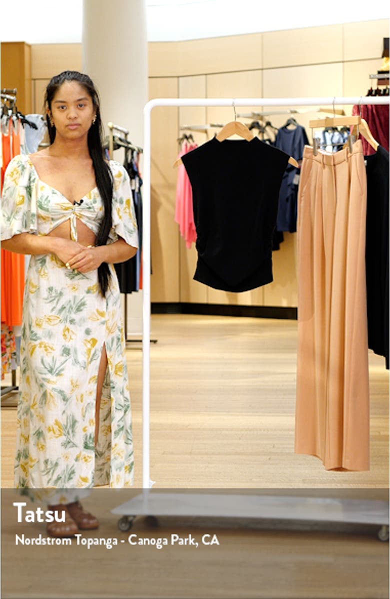 Ruched Cap Sleeve Sweater, sales video thumbnail