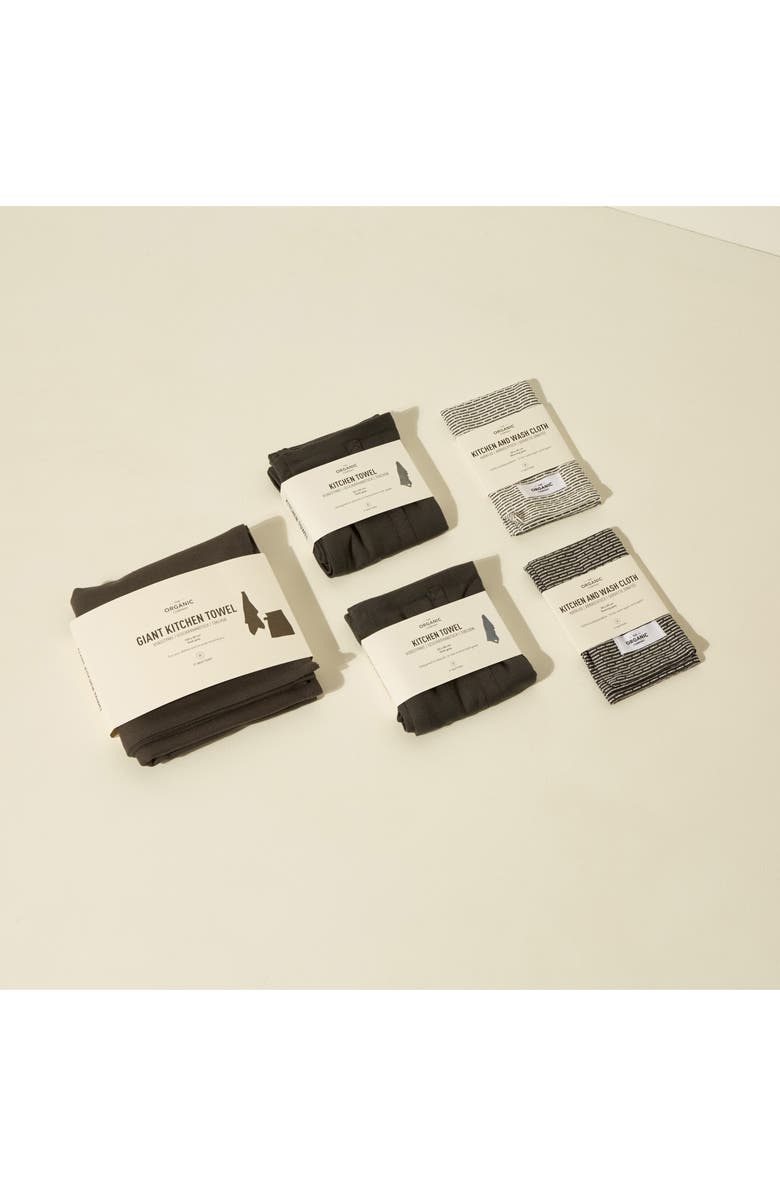 GOODEE x The Organic Company 5-Pack Organic Cotton Kitchen Towel Set, Alternate, color, 