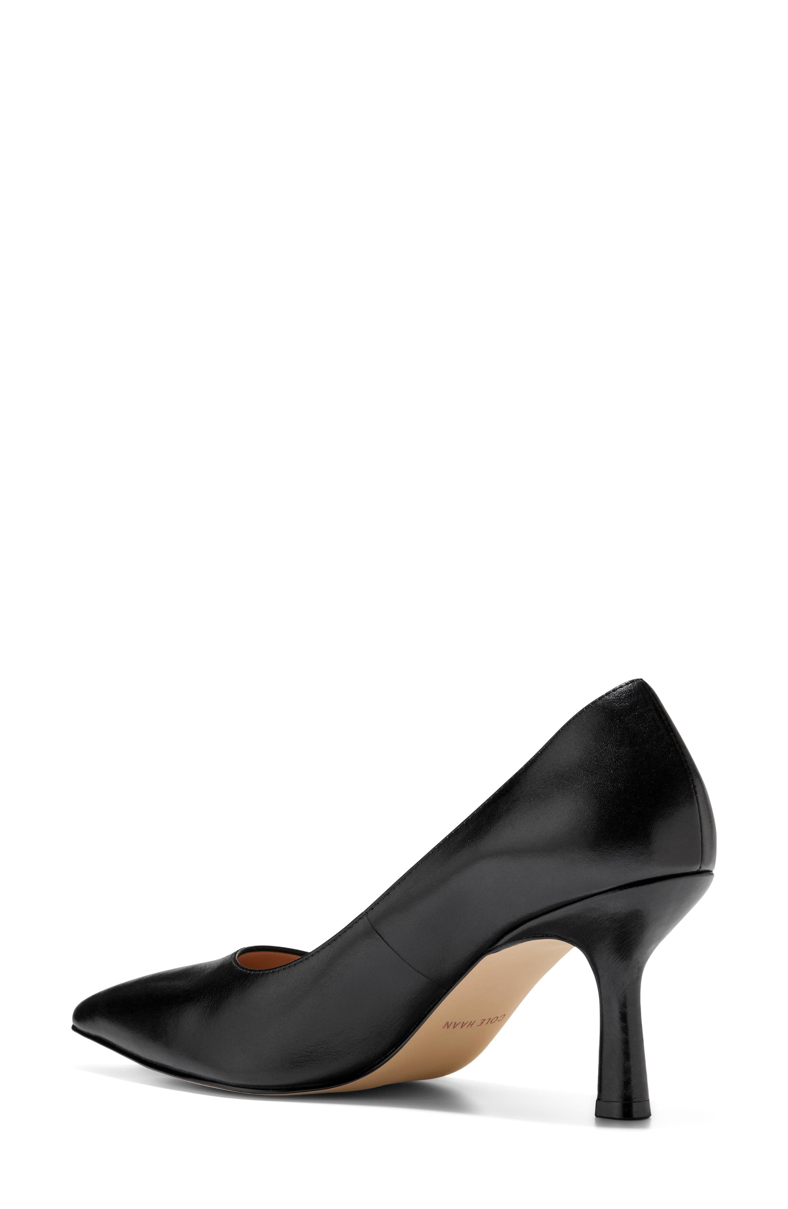 Hansell Pointed Toe Pump, Alternate, color, BLACK LEATHER