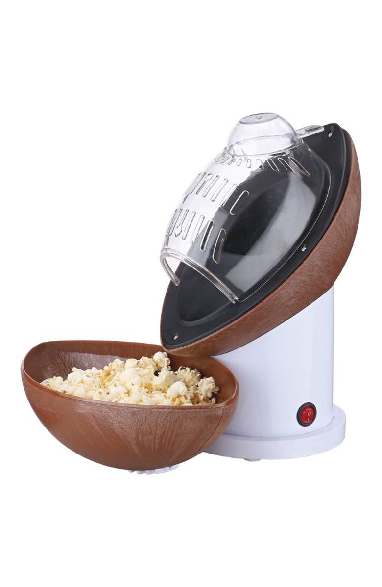 Brentwood Football Popcorn Maker, Alternate, color, Brown