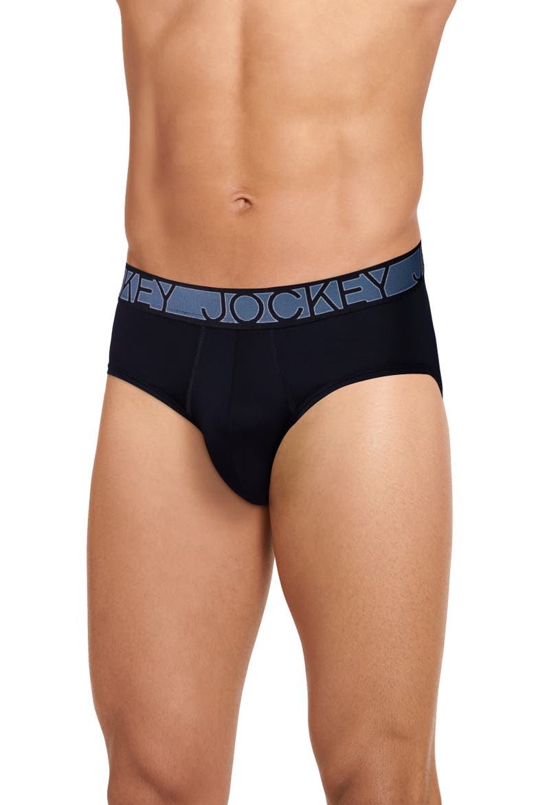 Mens Active Microfiber Brief - 3 Pack, Alternate, color, Black