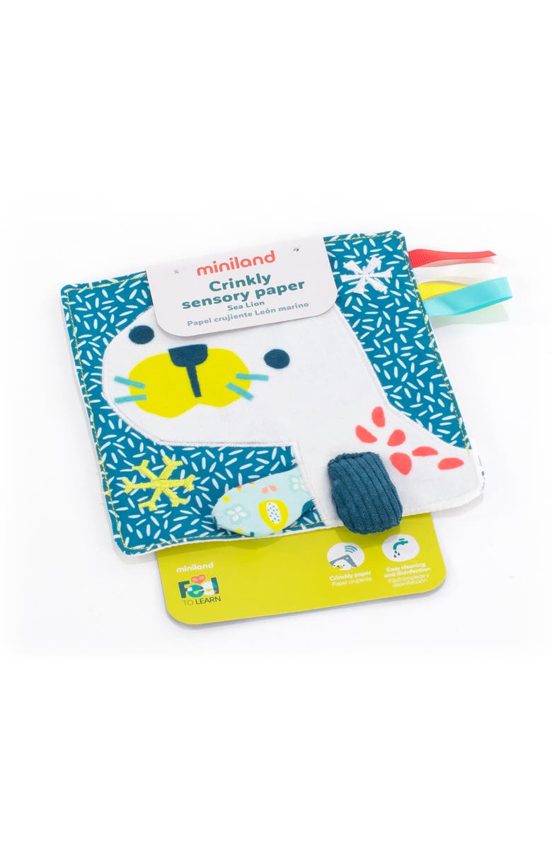 Miniland Feel to Learn Crinkly sensoy paper Sea Lion, Main, color, Multi