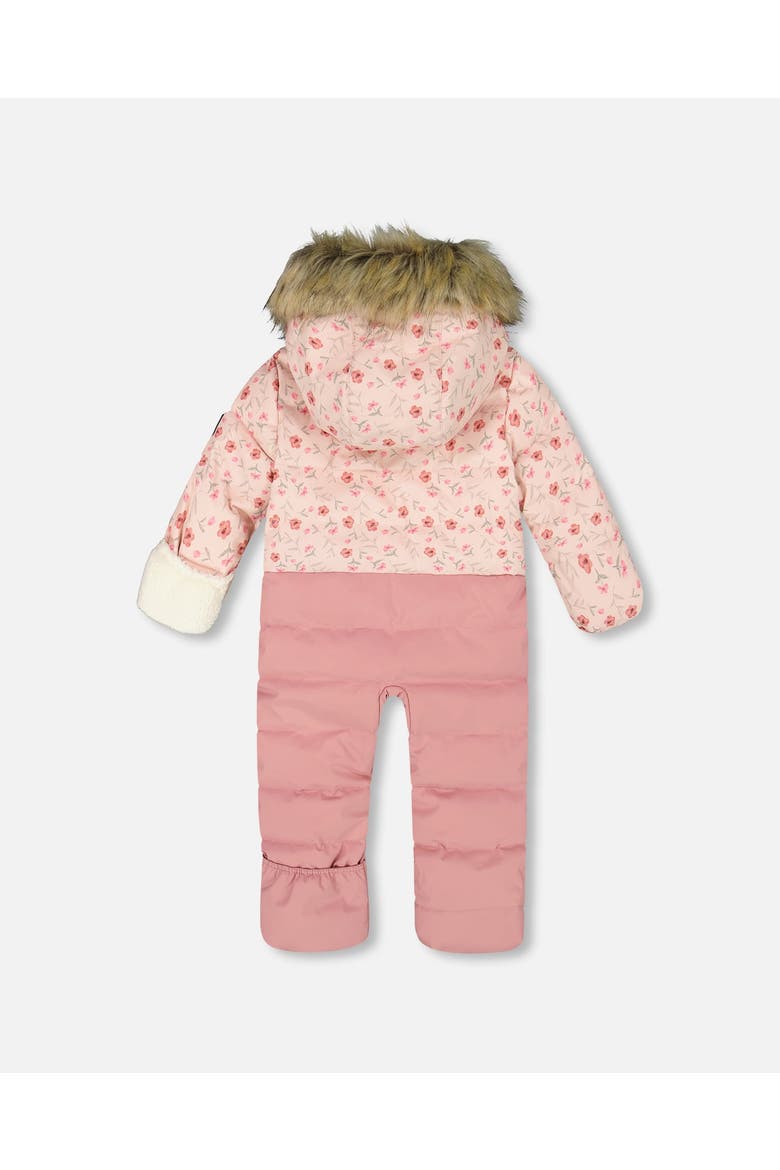 One-Piece Snug Snowsuit Designed for Car Seat, Alternate, color, Pink Mini Flowers