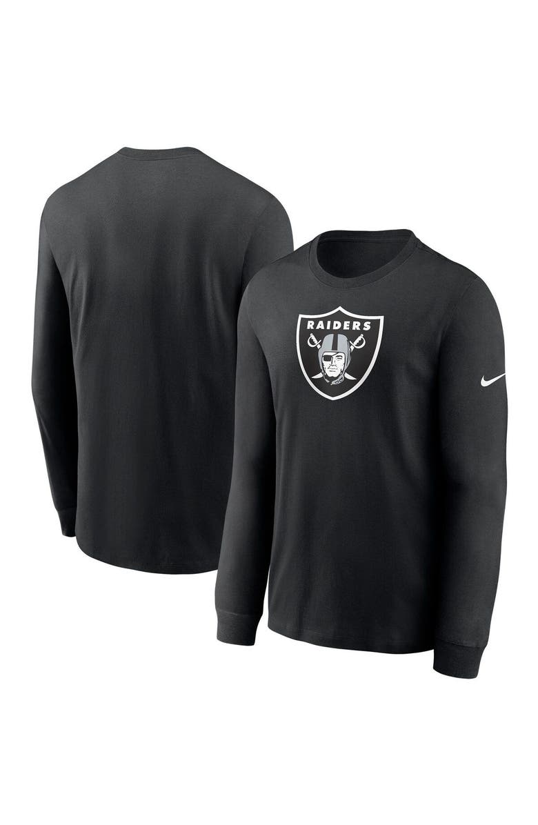 Nike Men's Nike Black Las Vegas Raiders Primary Logo Long Sleeve T-Shirt, Main, color,