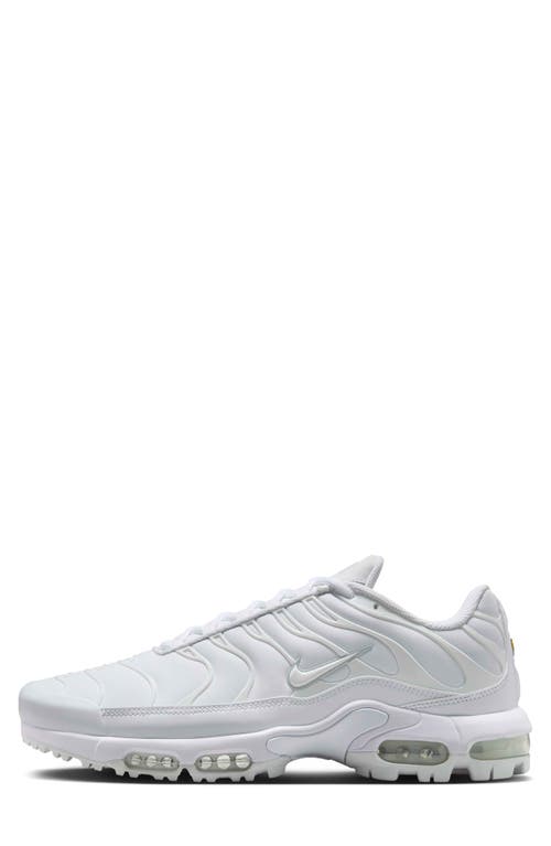 Nike Air Max Plus Sneakers White In White/gold/salsa Red