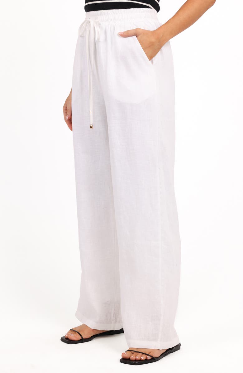 Petal & Pup Wren Linen Pants, Alternate, color, White