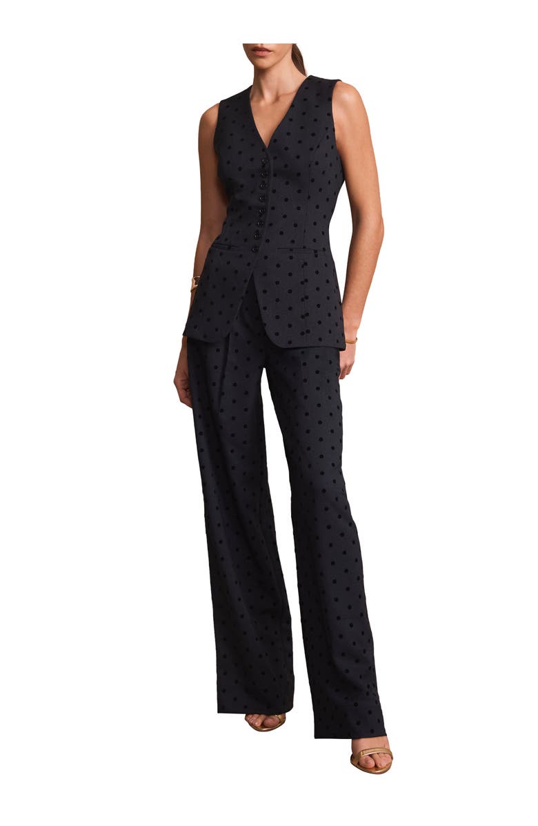 MINT VELVET Polka Dot Longline Waistcoat, Alternate, color, Blue