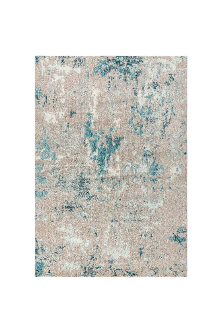 Contemporary POP Modern Abstract Vintage Faded Area Rug, Main, color, Blue/Gray