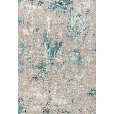 Contemporary POP Modern Abstract Vintage Faded Area Rug