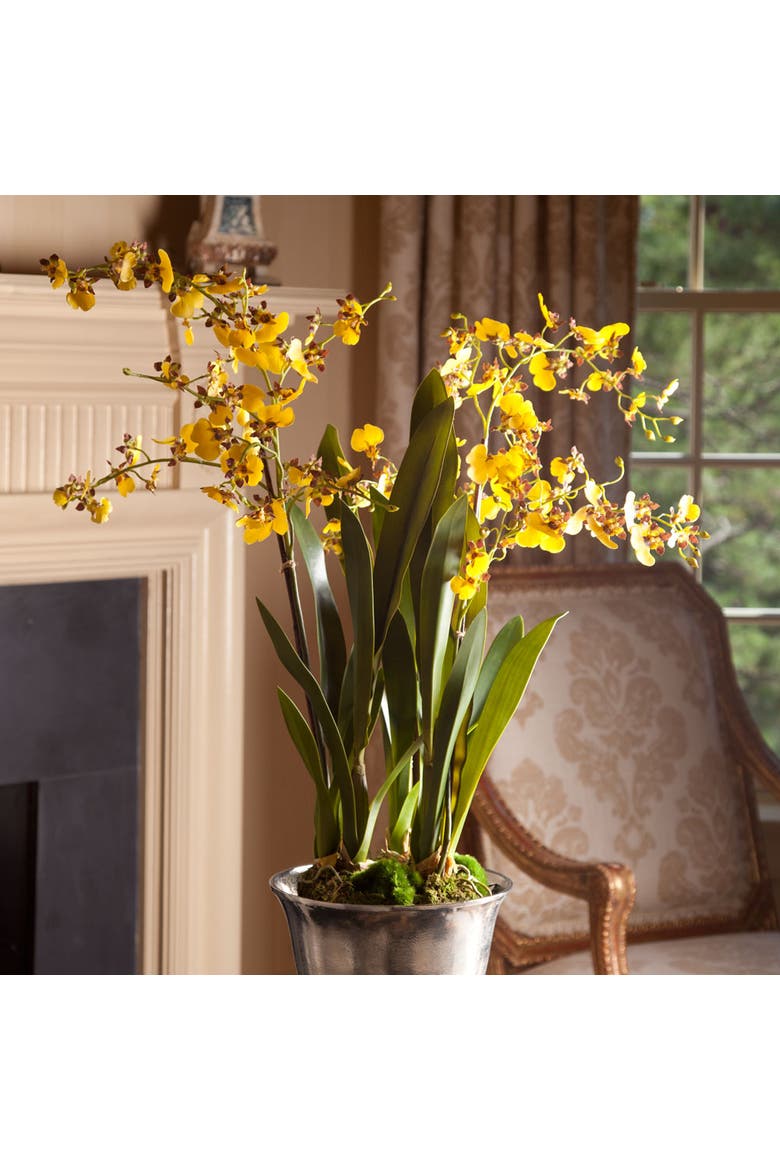 Dancing Orchid Faux (Fake) Drop-In 32", Alternate, color, Yellow