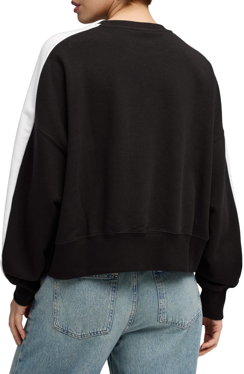 PUMA T7 Oversize Crewneck Sweatshirt, Alternate, color, Puma Black