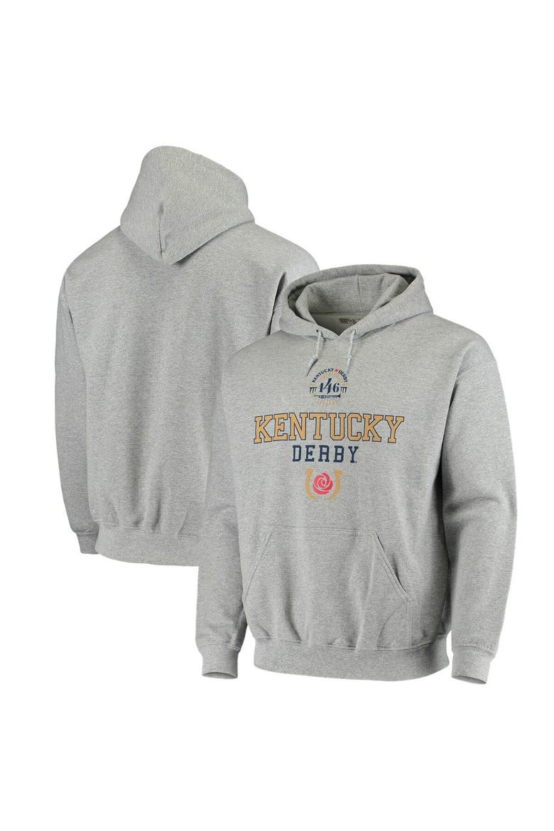 Men's Heathered Gray Kentucky Derby 146 Pullover Hoodie, Main, color, Heather Gray