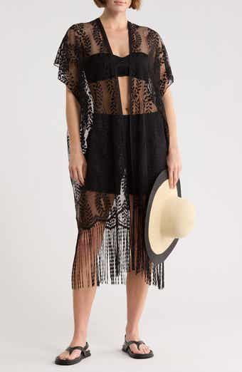 Vince Camuto Lace Shawl & Hat Set