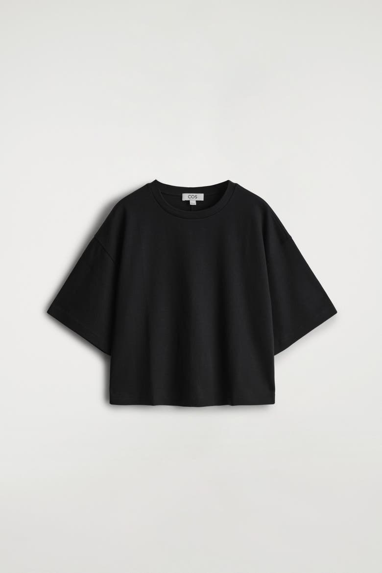 Oversized Boxy Cotton T-shirt, Alternate, color, BLACK