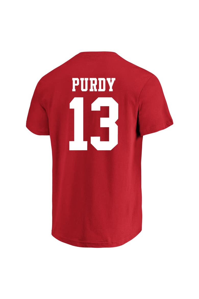 Men's Fanatics Brock Purdy Scarlet San Francisco 49ers Big & Tall Player Name & Number T-Shirt, Alternate, color, Scarlet