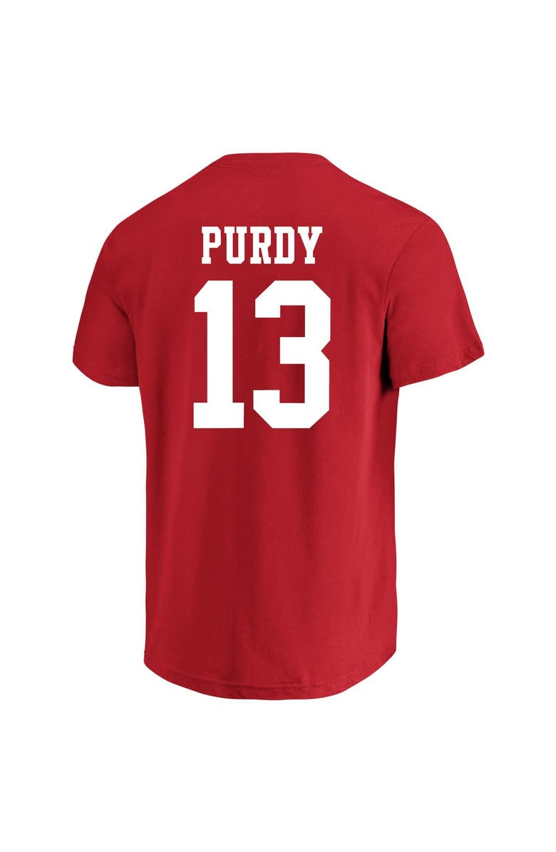 FANATICS Men's Fanatics Brock Purdy Scarlet San Francisco 49ers Big & Tall Player Name & Number T-Shirt, Alternate, color, Scarlet