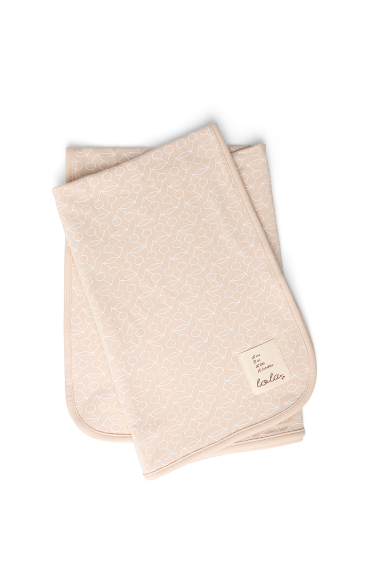 LOLA Allover Cherry Soft Mauve Print Blanket, Main, color, Linen