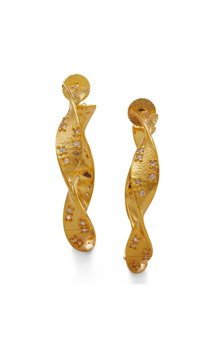 Dhwani Bhansal KALI HOOPS, Alternate, color, Gold Plated