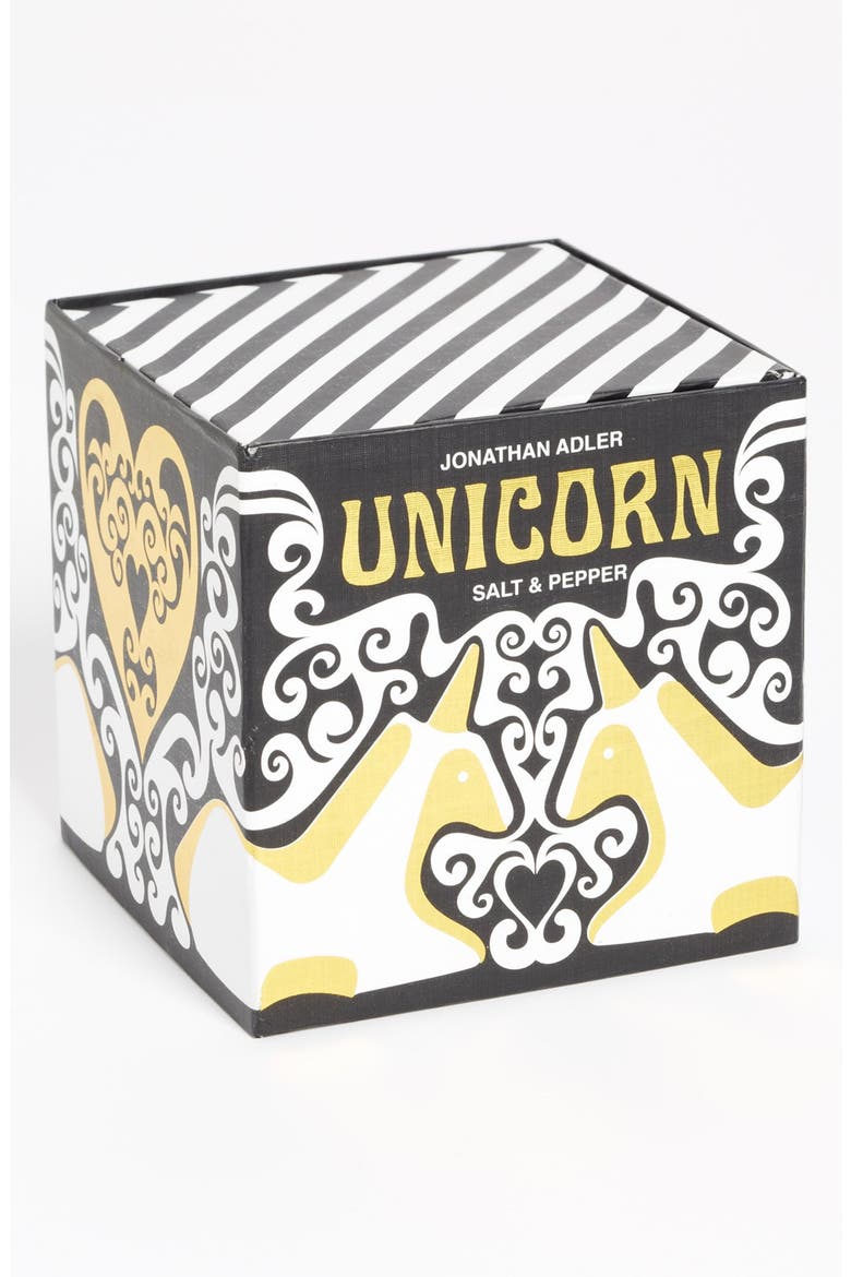 Unicorn Salt & Pepper Shakers, Alternate, color, BLACK AND WHITE
