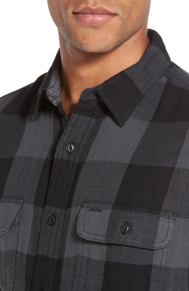 NORDSTROM MEN'S SHOP Trim Fit Buffalo Plaid Flannel Shirt Jacket, Alternate, color,