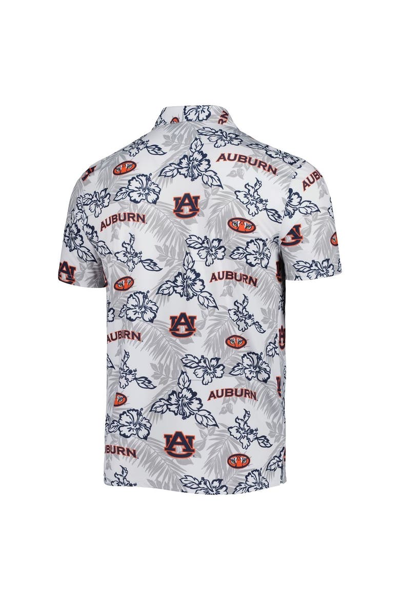 Men's Reyn Spooner White Auburn Tigers Performance Polo, Alternate, color, White