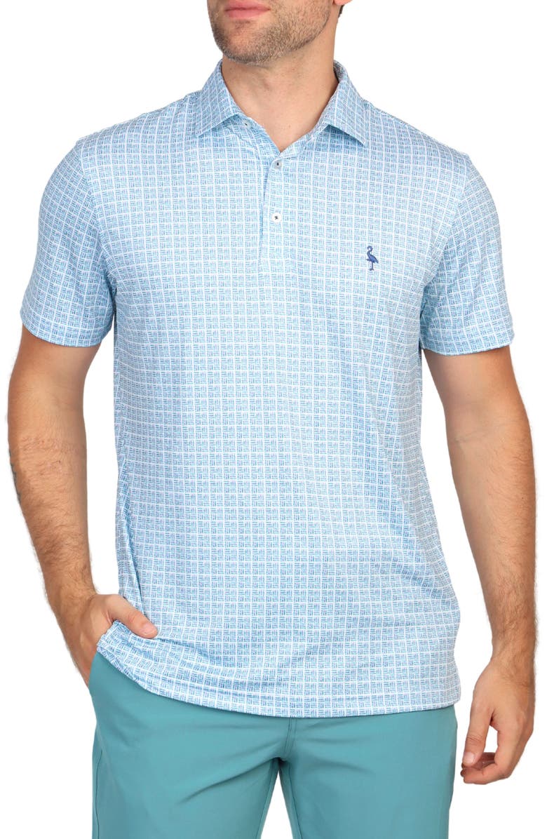 TailorByrd Triple Grid Performance Polo, Main, color, Seafoam