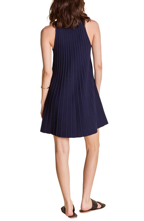 ENGLISH FACTORY ENGLISH FACTORY PLEATED A-LINE KNIT MINIDRESS