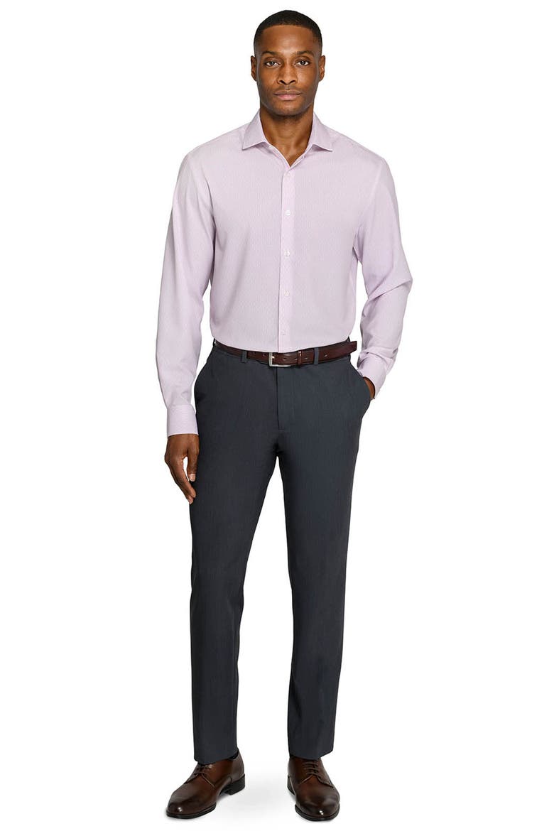 Circle Geo Performance Dress Shirt, Alternate, color, WHITE/ PINK