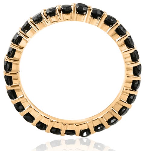 Bliss Diamond 1 1/2ct Black Diamond Eternity Ring 14k Gold Womens Stackable Band In 14k Yellow Gold