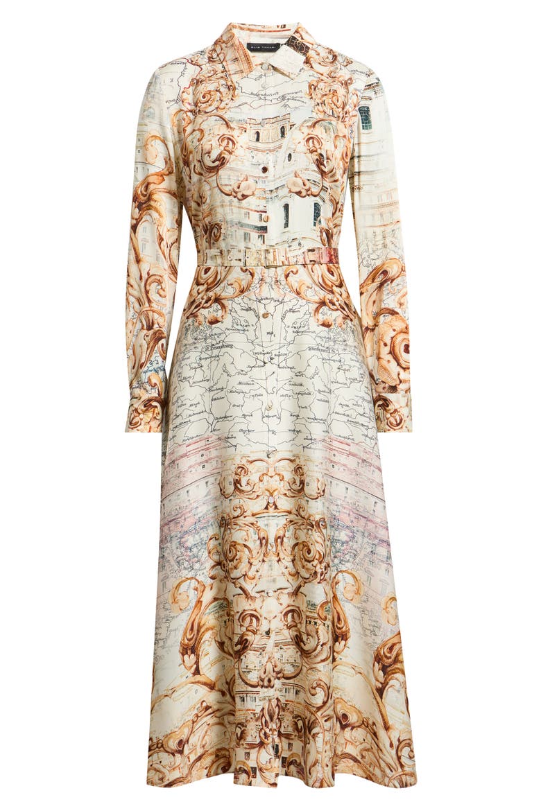 The Seraphine Belted Maxi Shirtdress, Alternate, color, DREAM MAP