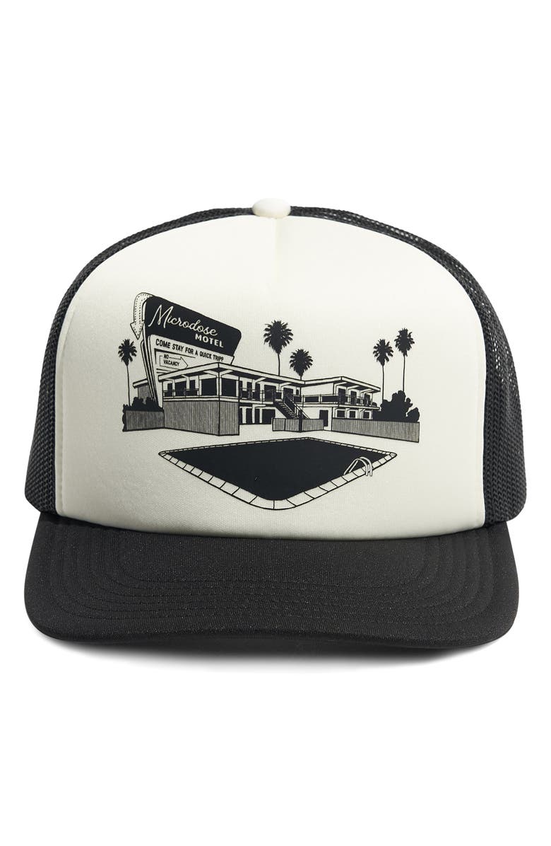 Spiritual Gangster Micro Motel Trucker Hat, Alternate, color, Canvas/ Ash