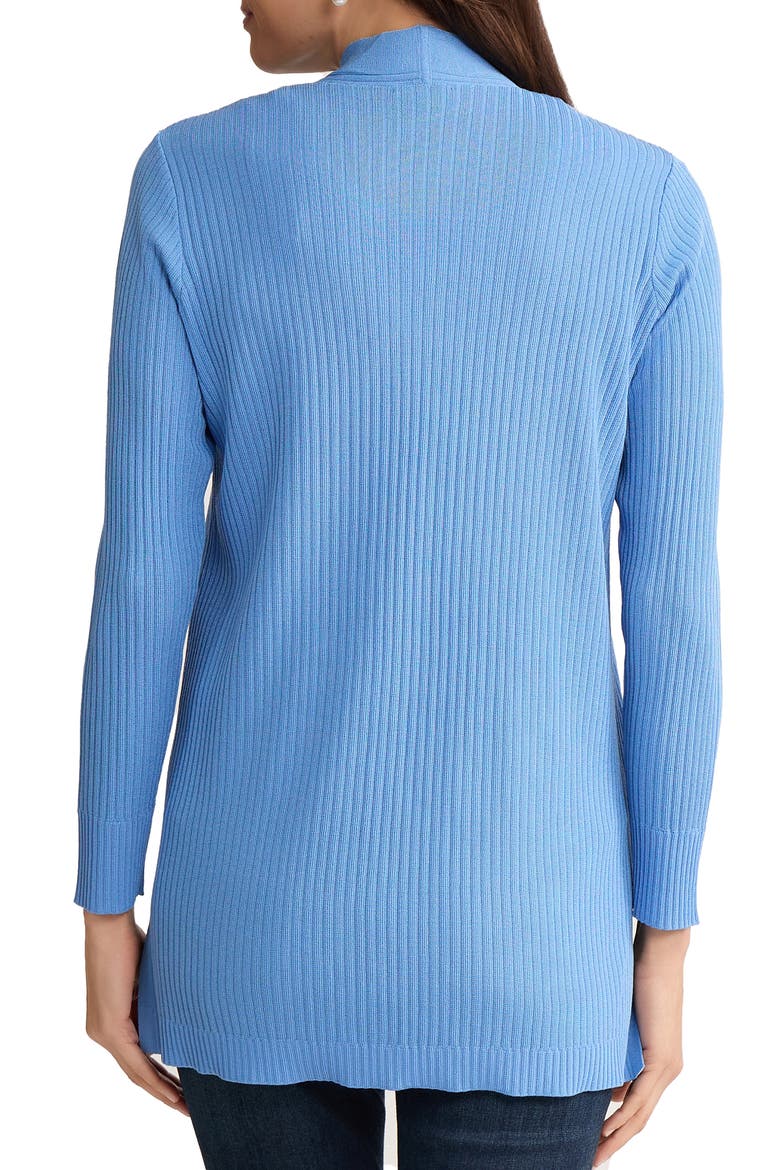 Sutton Open Front Rib Knit Cardigan, Alternate, color, BLUE HORIZON