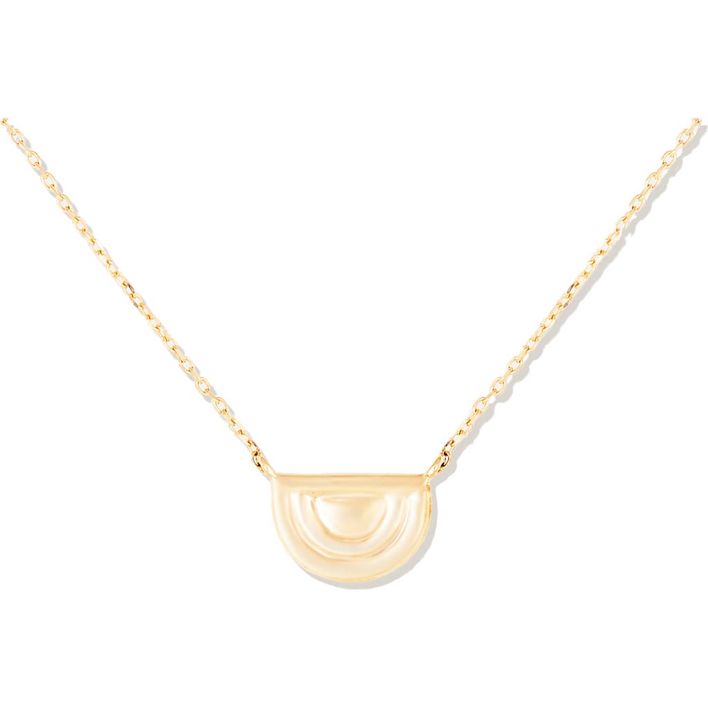 Campbell + Charlotte Edge Ferris Wheel Charm Necklace In Brown