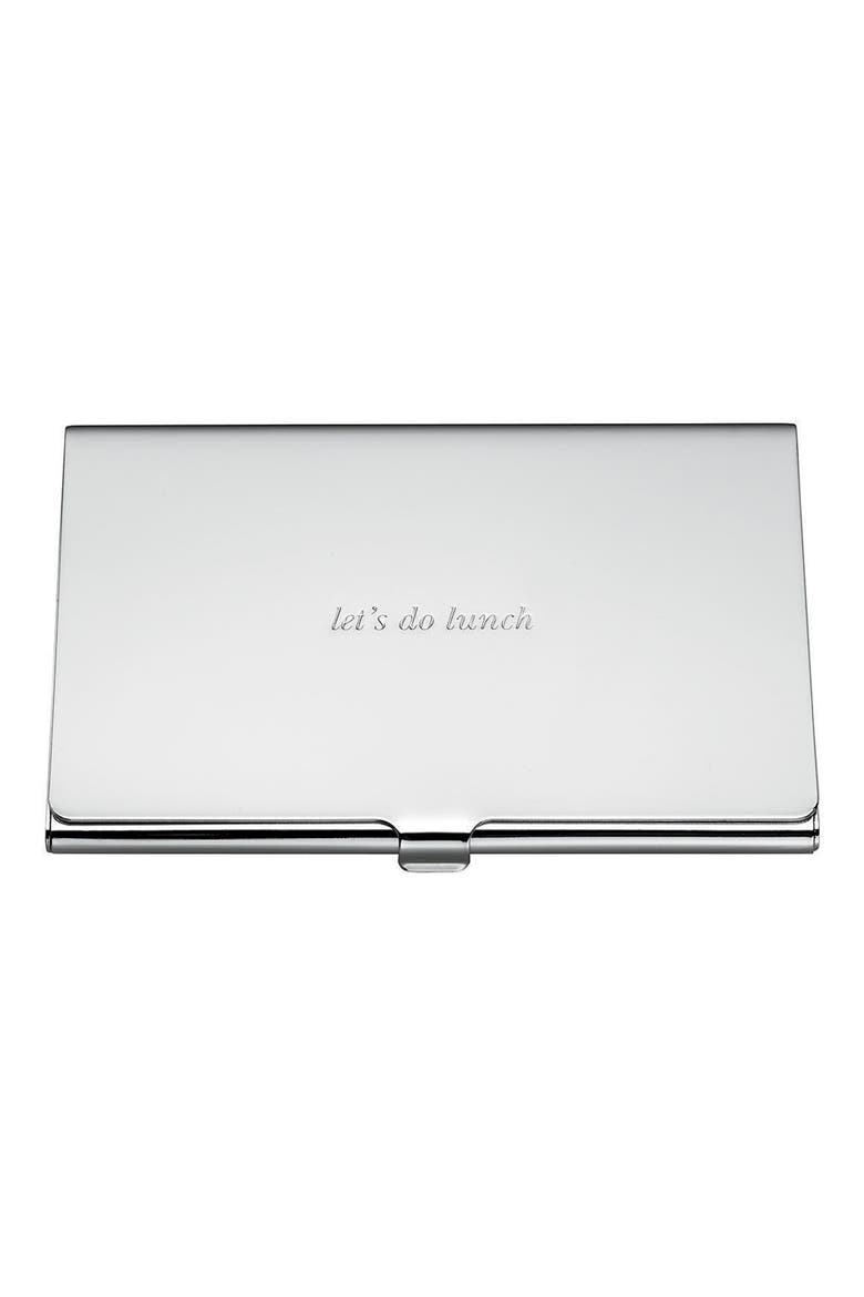 let's do lunch business card holder, Main, color, SILVER