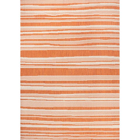Castara Wavy Stripe Modern Indoor/Outdoor Area Rug