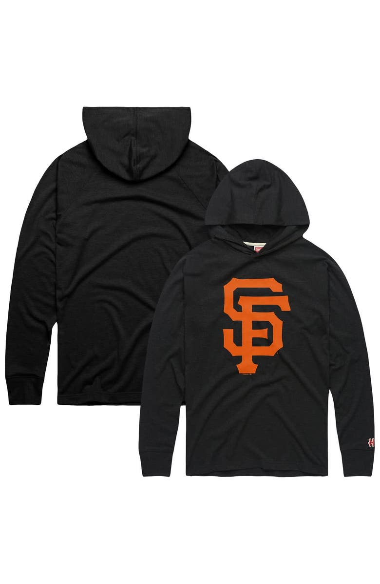 Homage Men's Homage Charcoal San Francisco Giants Lightweight Raglan Tri-Blend Pullover Hoodie, Main, color, Charcoal