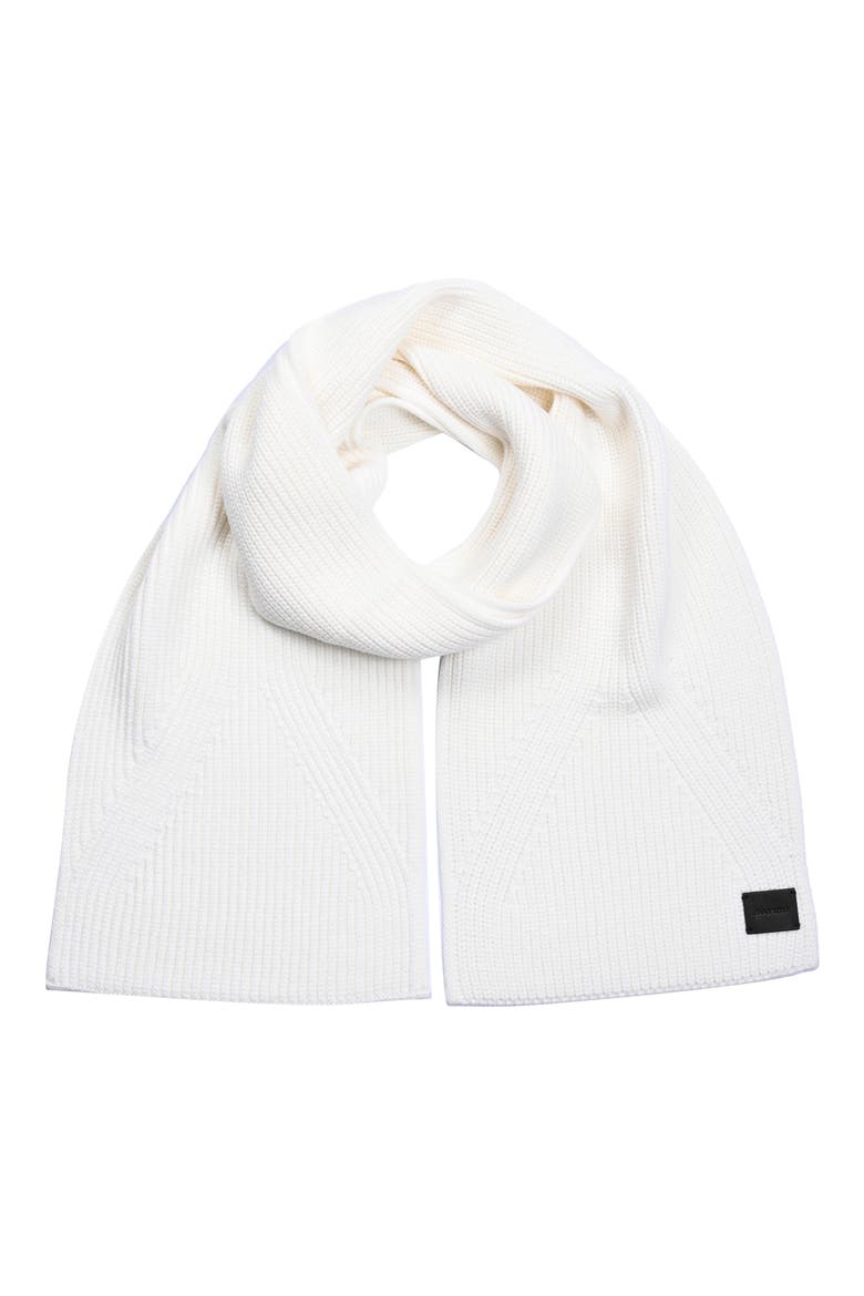 Traveling Ribbed Scarf, Main, color, CHALK
