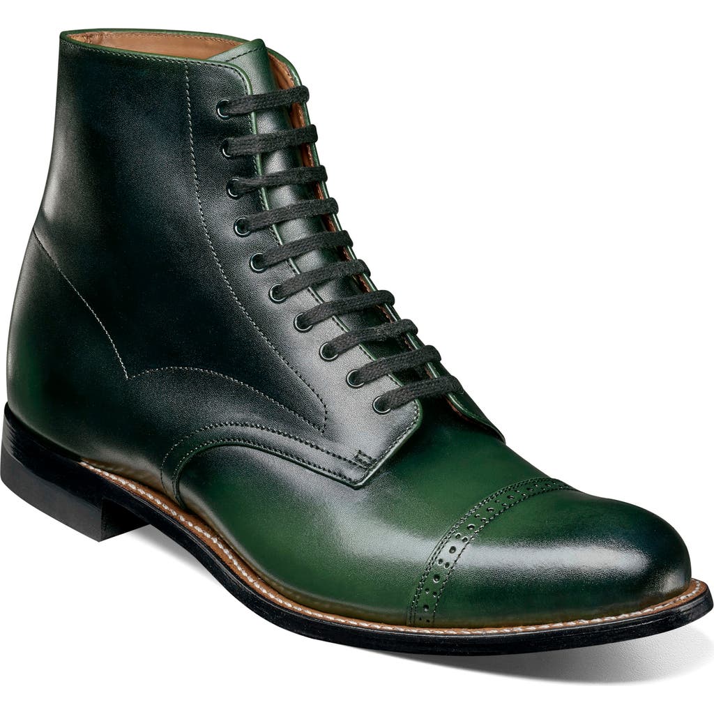 Stacy Adams Madison Cap Toe Lace Up Boot In Green