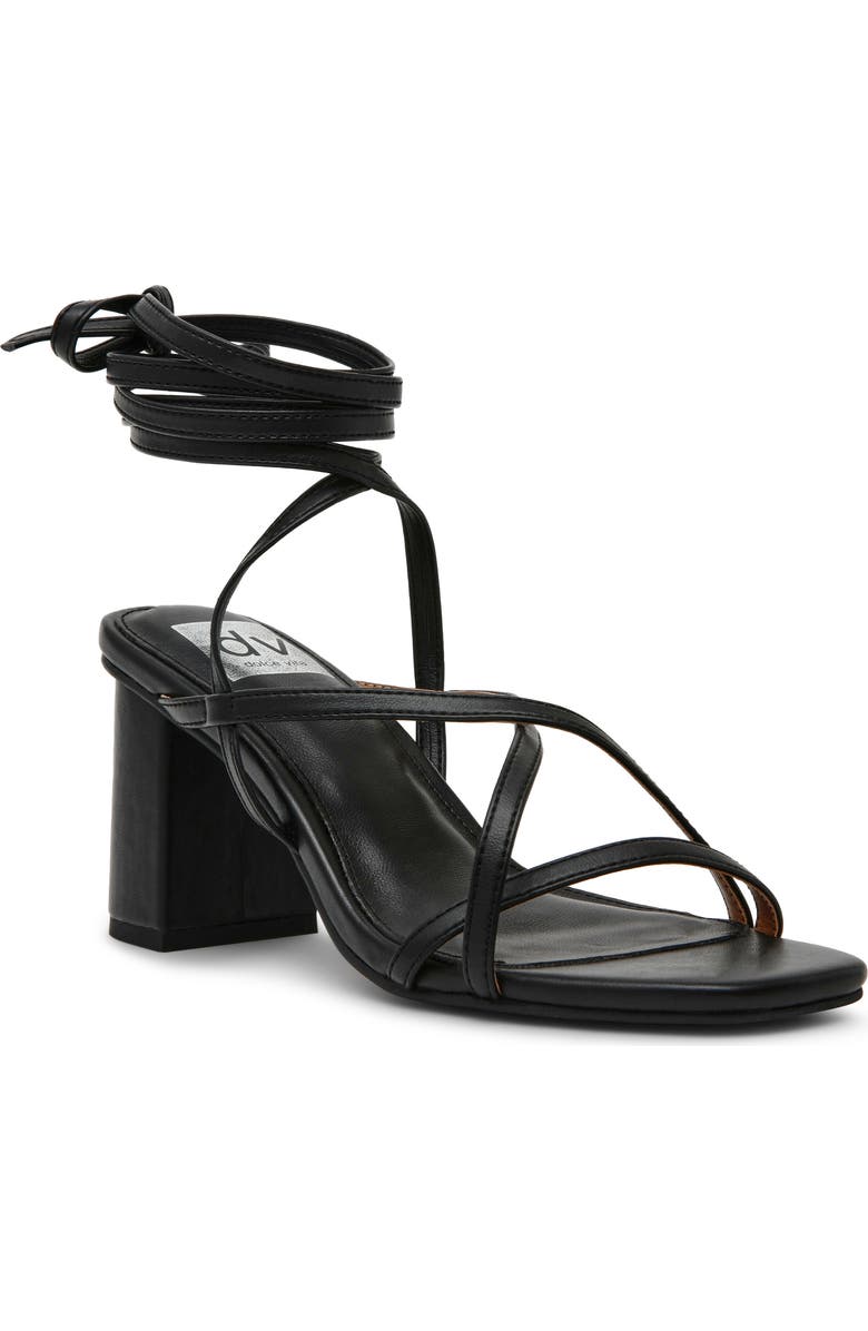 DV by Dolce Vita Haze Ankle Tie Black Heel Sandal, Main, color,