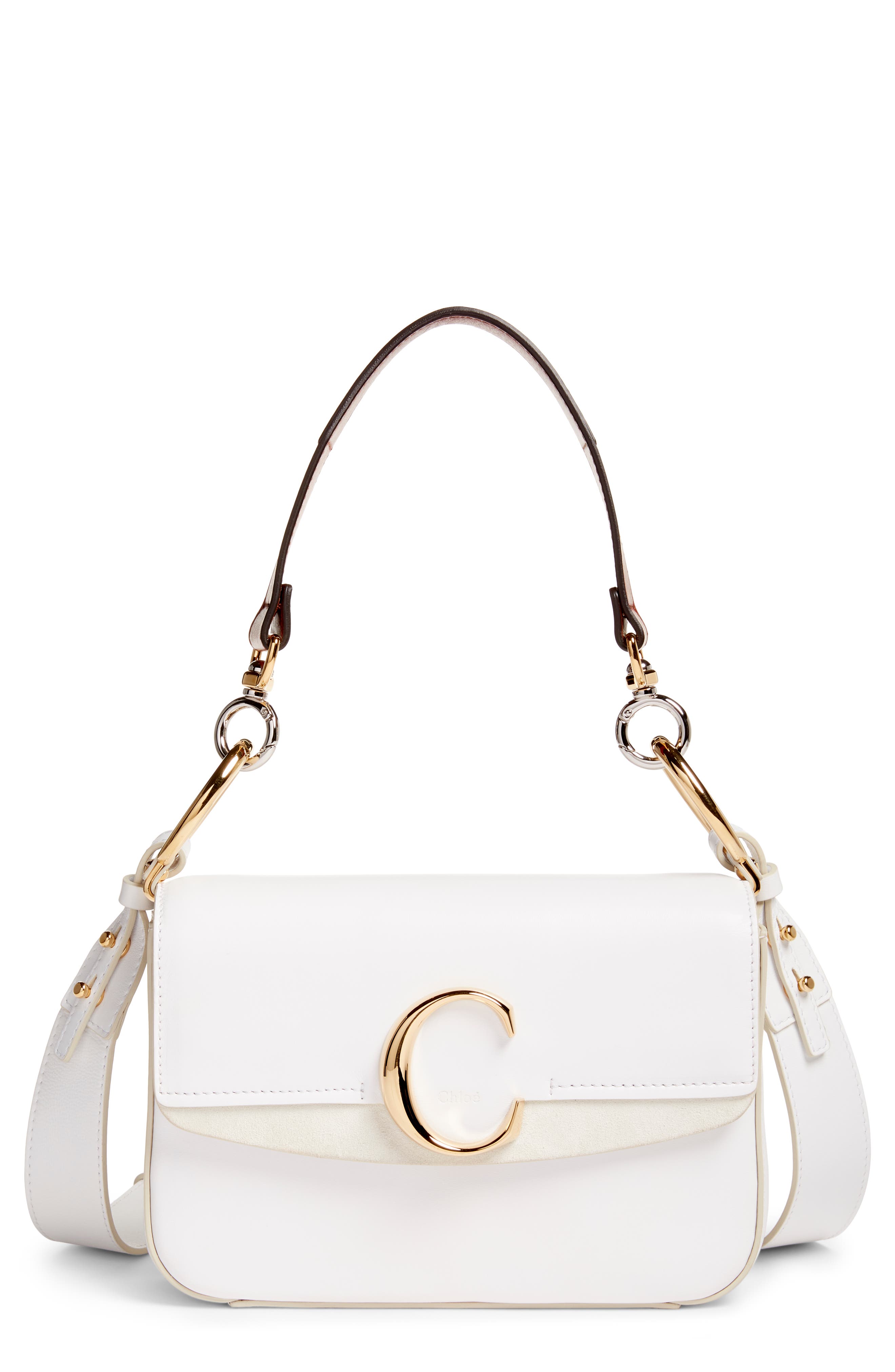 Chloé Leather Shoulder Bag, Main, color, 