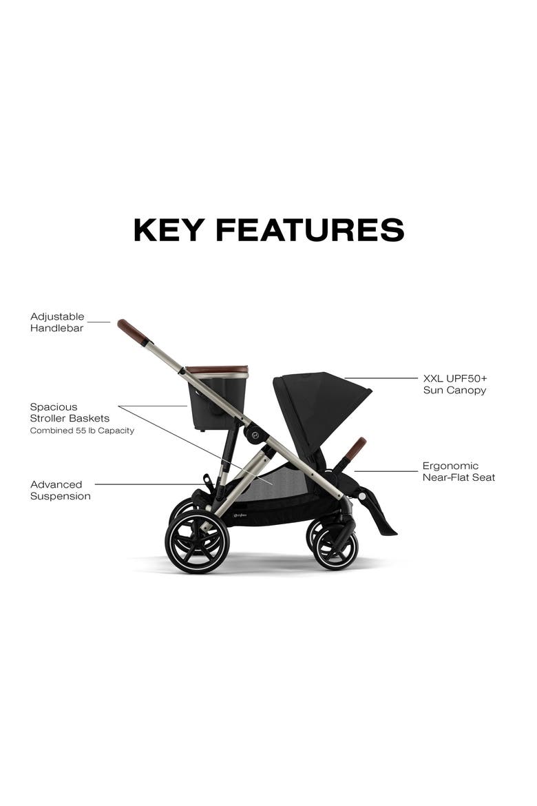 Gazelle S Stroller & Cloud G Pro Travel System, Alternate, color, MOON BLACK