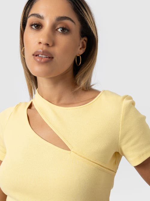 Saint And Sofia Saint + Sofia Reveal Tee In Yellow